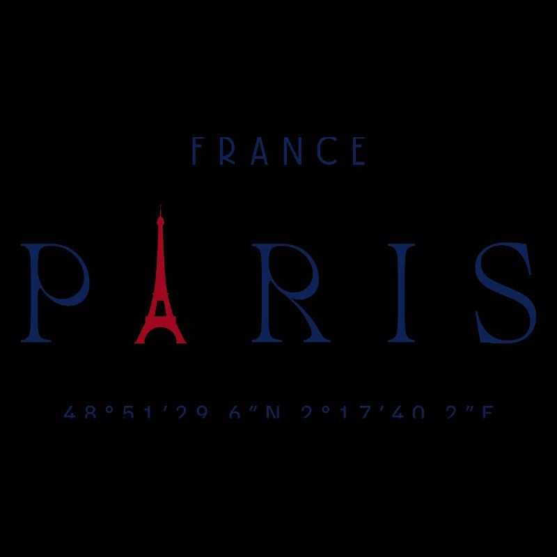 Pariser Blauer Eiffelturm Rot