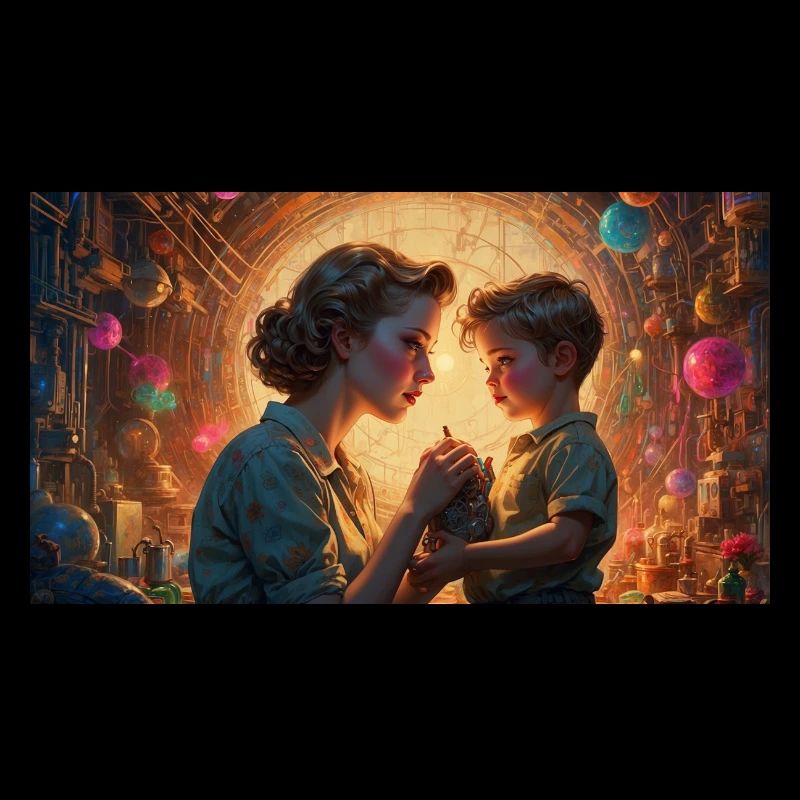 Mutter, Kind und Technik - Retro 50er