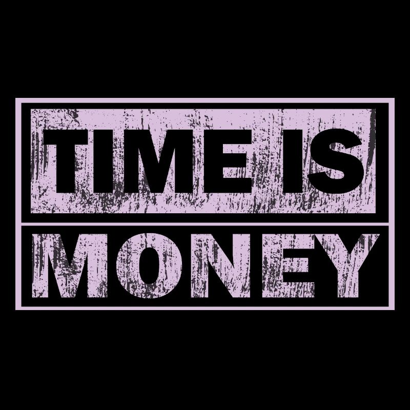 Zeit ist Geld Neon-Panel