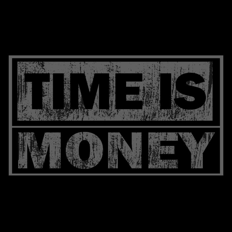 Le temps, c’est de l’argent : texte de deux lignes