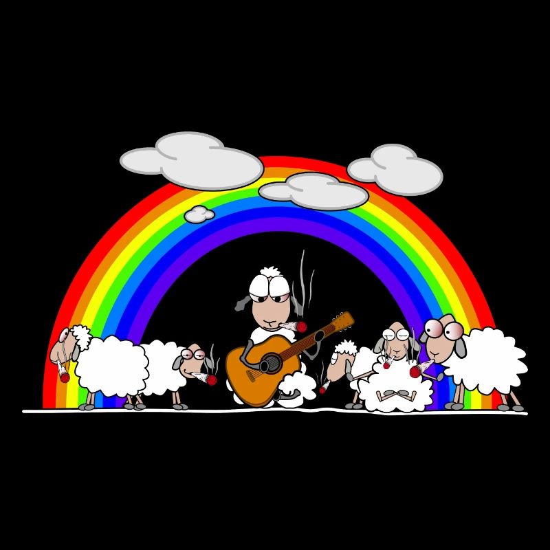 Sheep smoking weed