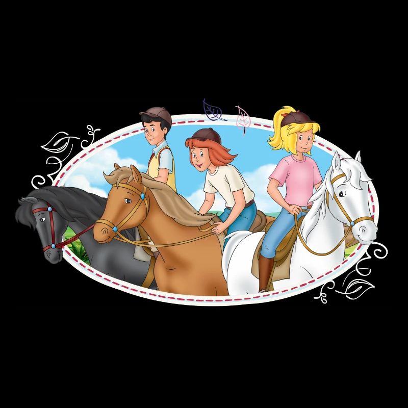 Bibi, Tina, Alexander avec des chevaux