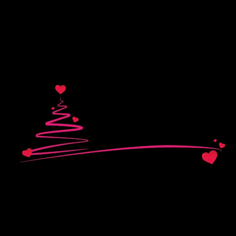 Weihnachtsbaum mit Herzen