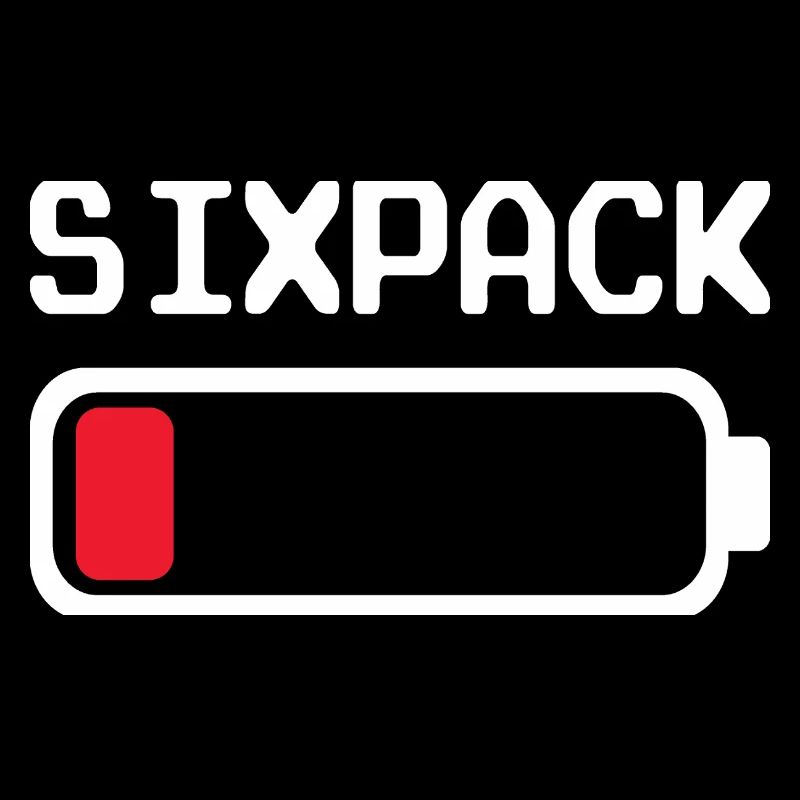 Six-pack – Fun outfit with a low battery