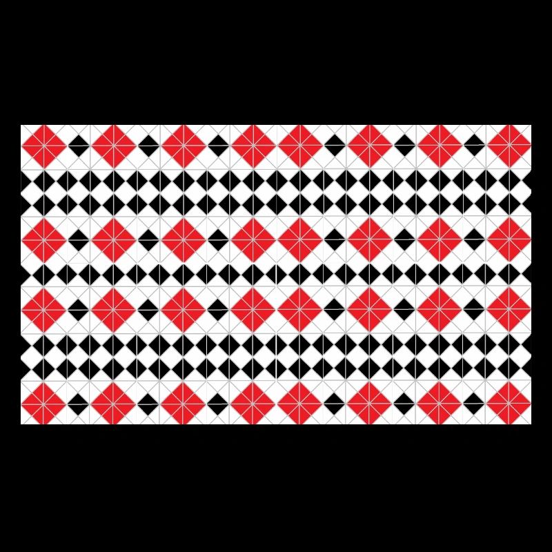 Geometric Red Diamond Stripes