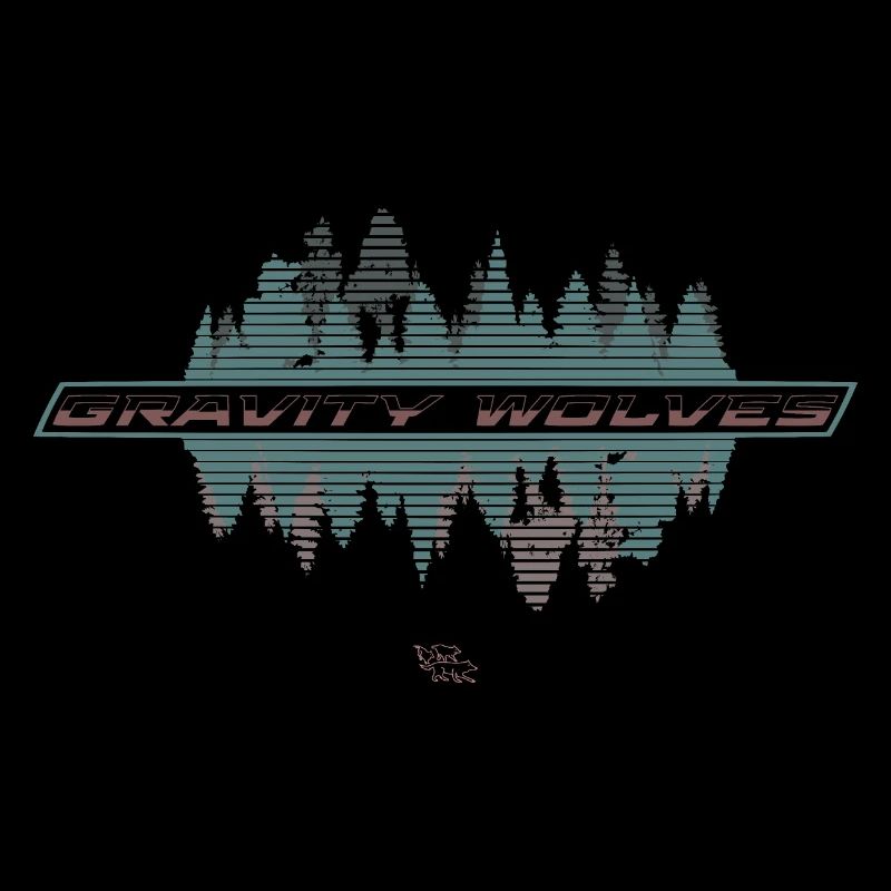 gravity wolves wood reflected turq