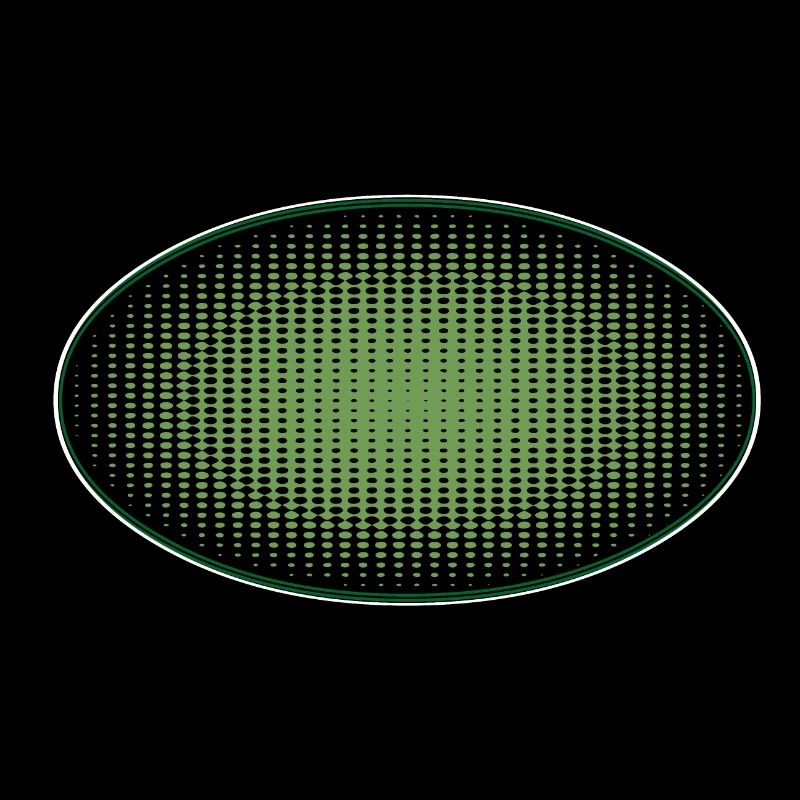 Oval green dots, with frame