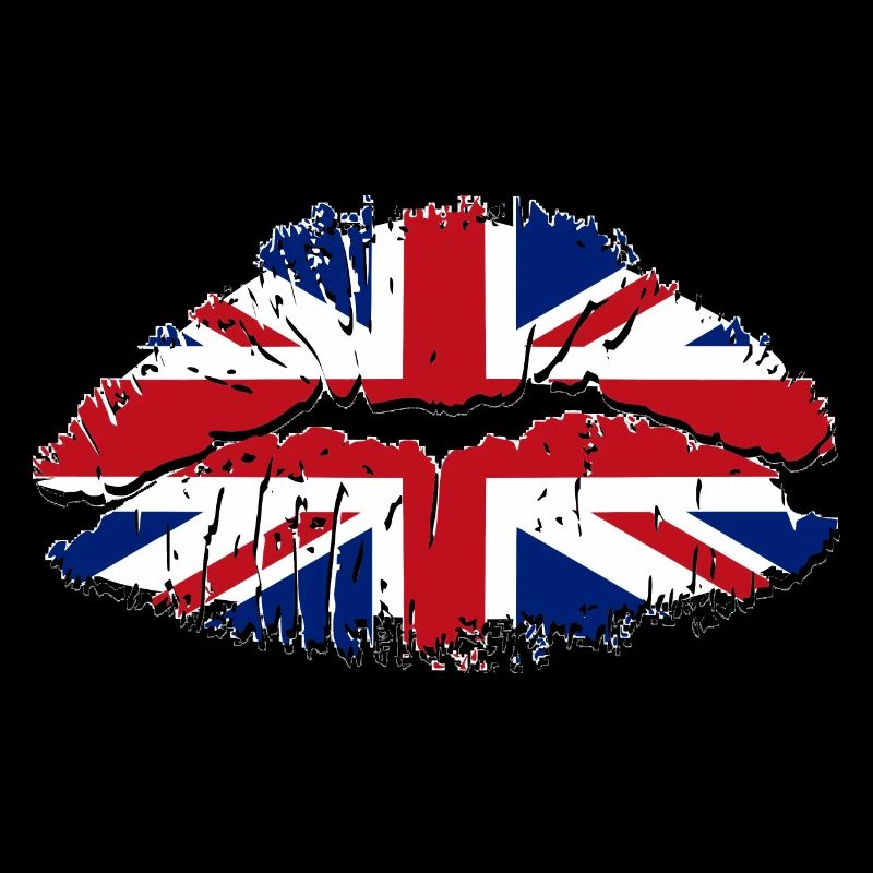 Lèvres Union Jack Pop Art
