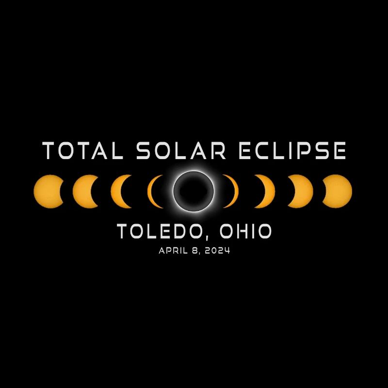 Toledo Ohio Solar Eclipse 2024 8 avril Souvenir