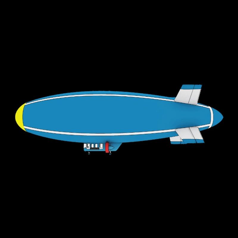 Airship, Zeppelin, Side View