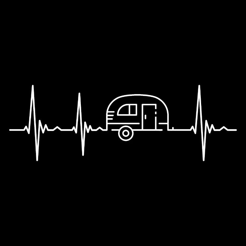 Camping Camper Caravan ECG Heartbeat