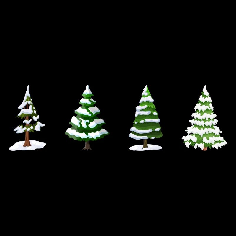 Sapin de Noël enneigé