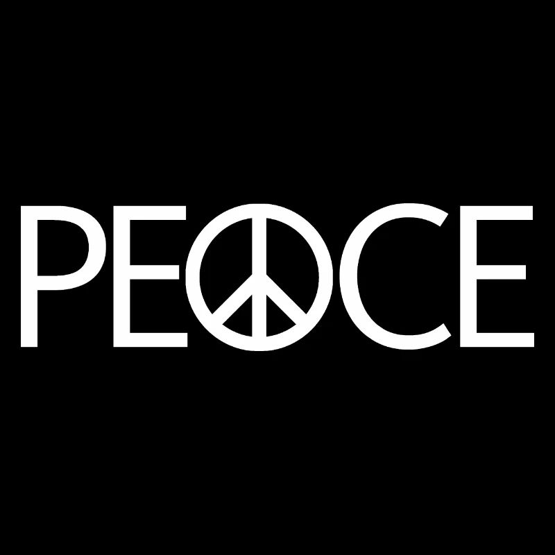 PEACE with peace symbol Peace sign Peace symbol