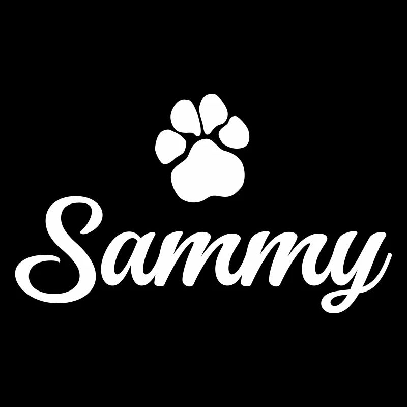 Dog name SAMMY with paw