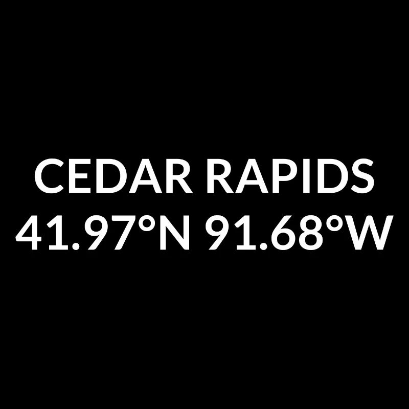 Cedar Rapids, Iowa, USA Coordinates