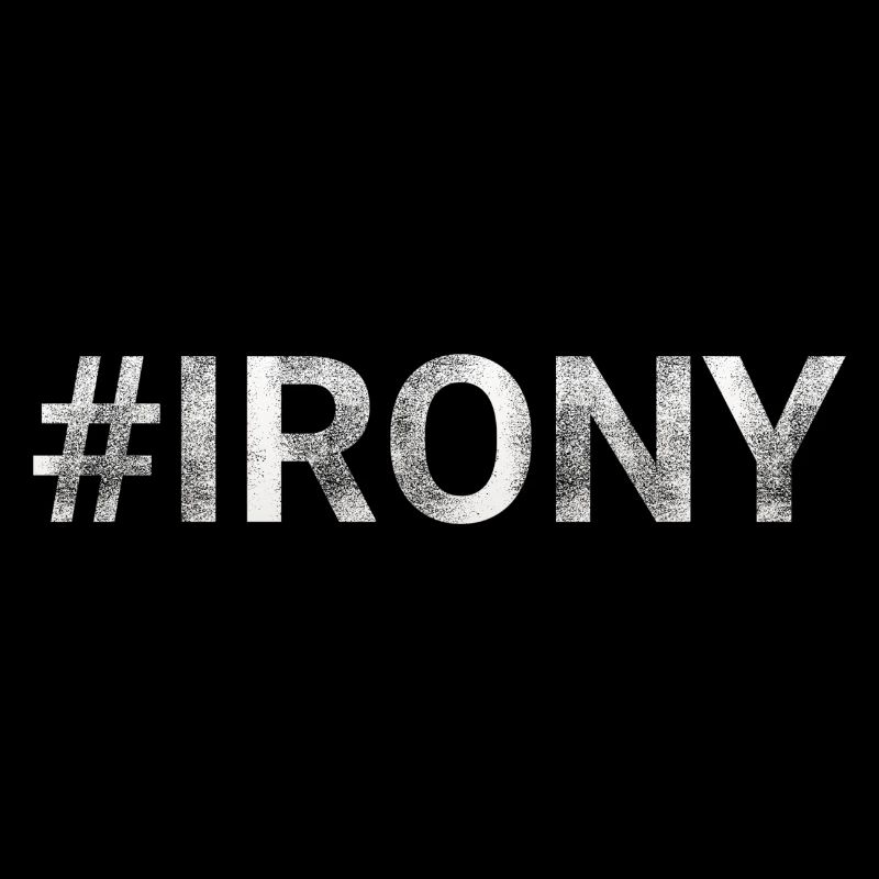 Irony hashtag