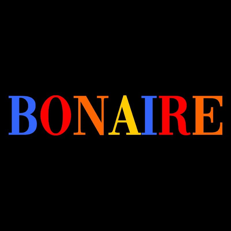 Lettrage coloré Bonaire - Dutrch Caraïbes