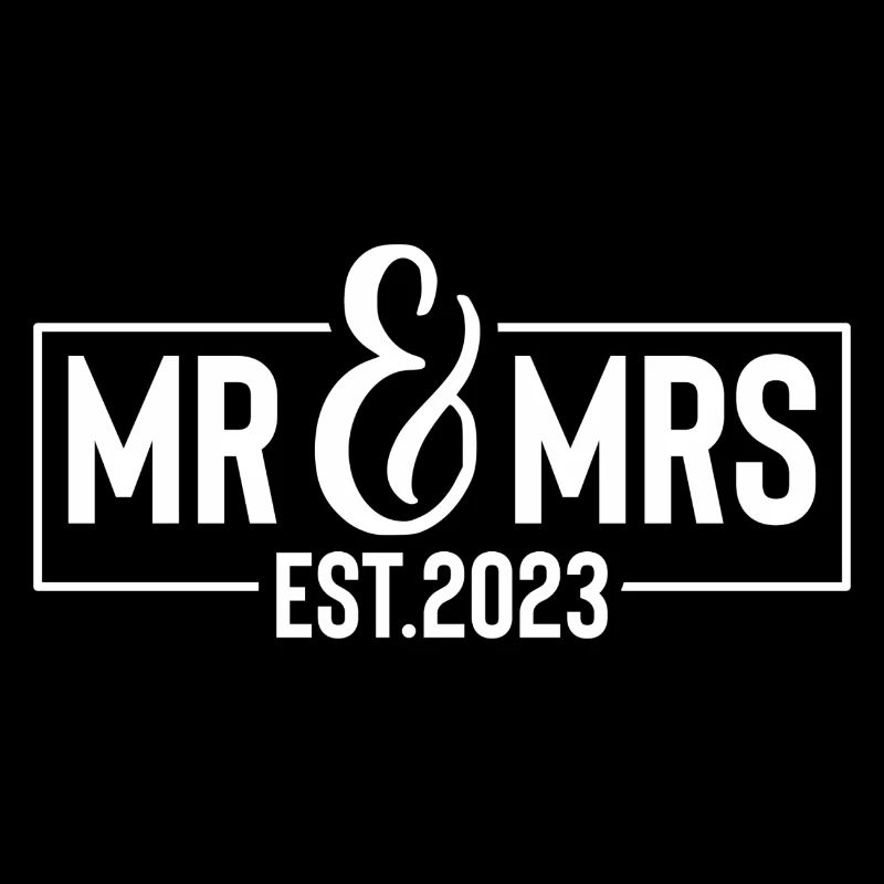 Mr & Mrs EST. 2023 Heirat Ehe Paar Hochzeit
