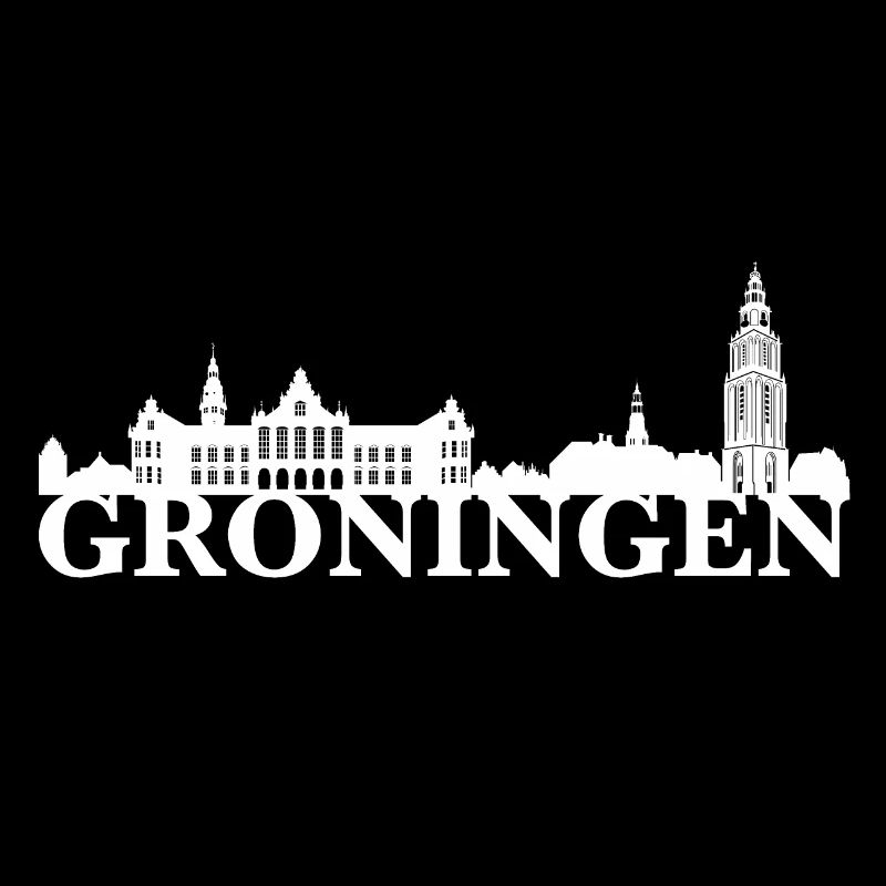 Groningen Netherlands skyline gift idea
