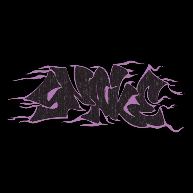snake graffiti hand draw purple