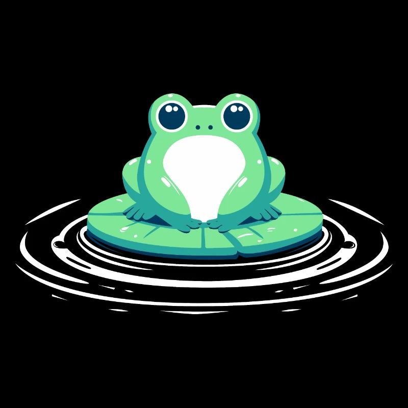 Grenouille sur nénuphar