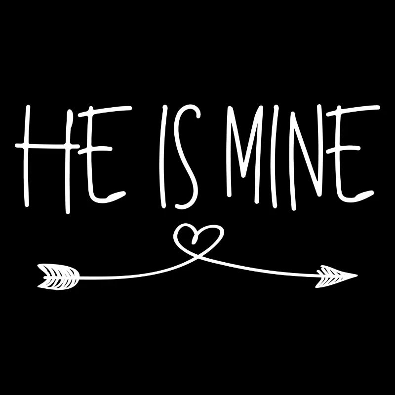 Partnershirts - He is mine - white