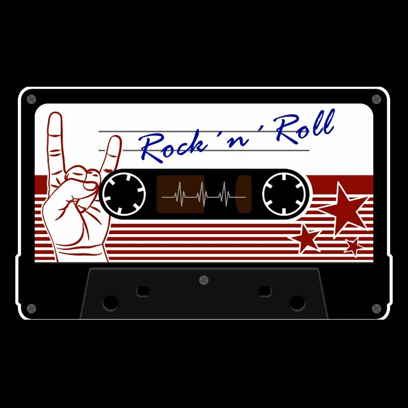 Cassette de rock 'n' roll rétro