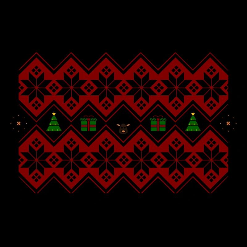 Weihnachten Weihnachtspulli Elch Baum Geschenk