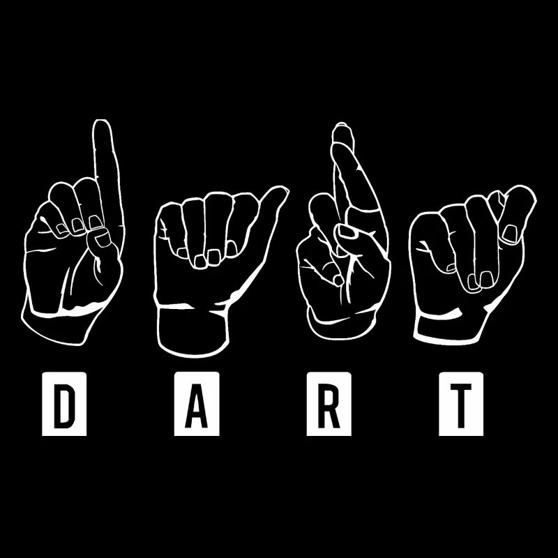 Fléchettes, fléchettes, fléchettes Gebärdensprache_Wei ß