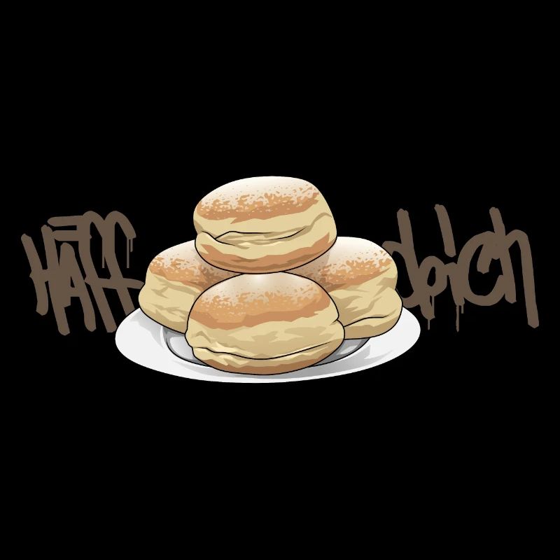 Yeast dough // doughnuts // illustration