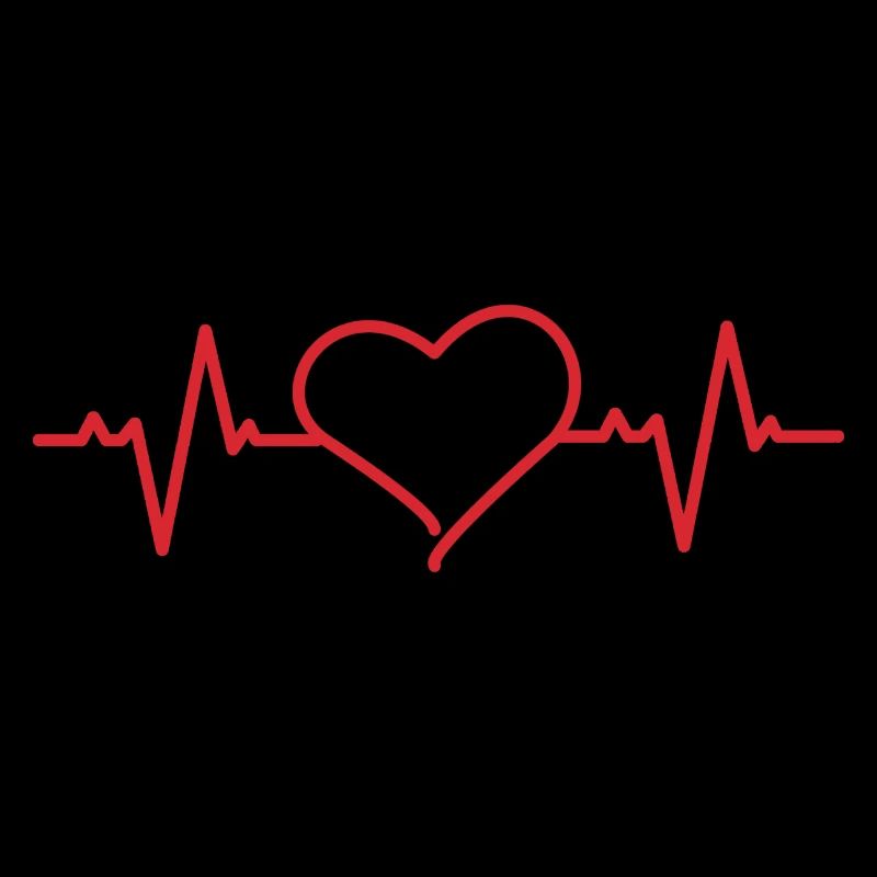 Herz mit Herzfrequenz
