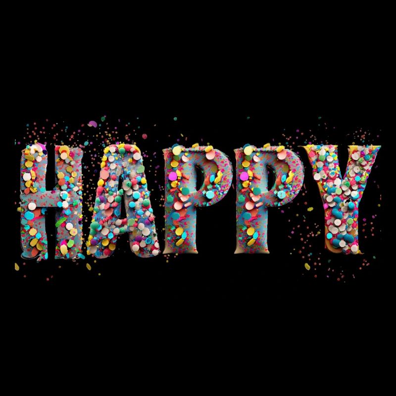 HAPPY confetti