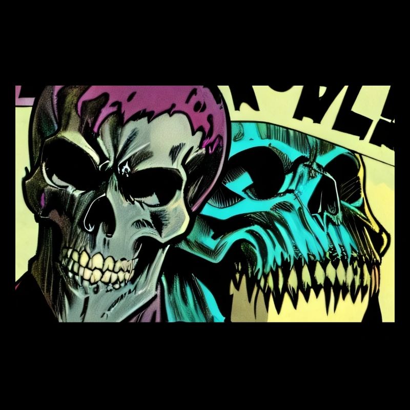 Comic Style Skulls