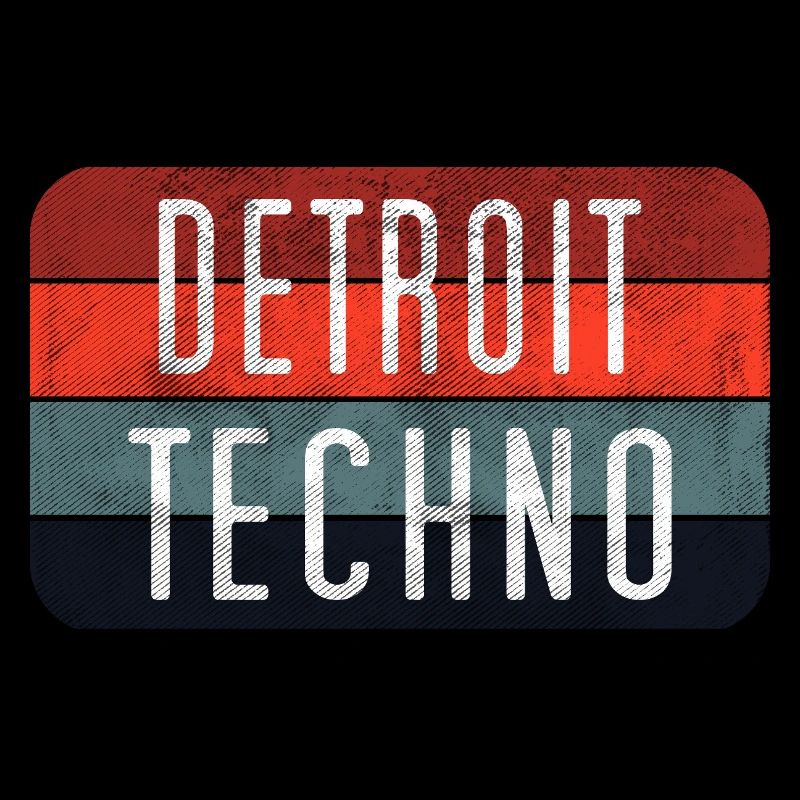 Detroit Techno Neon Emblem