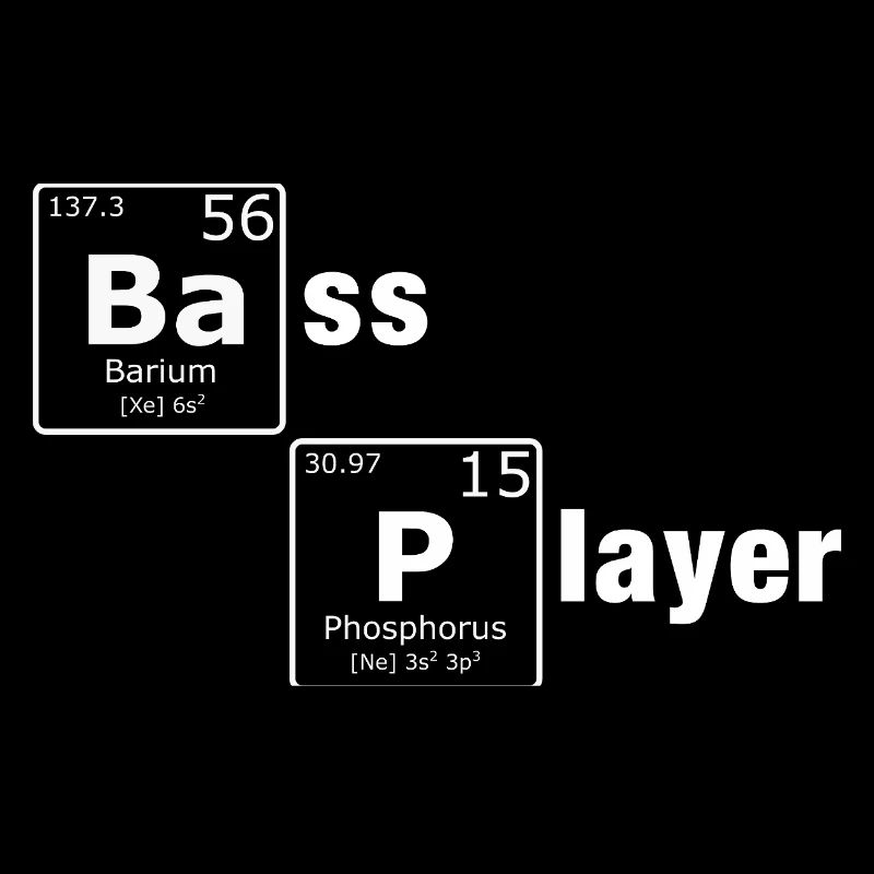 Bass Player PSE Periodensystem Elemente Nerd