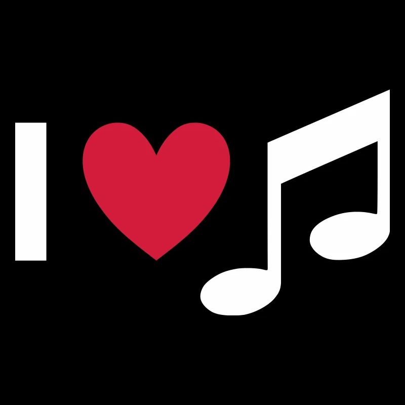 Ich liebe Musik (Herz, Note)