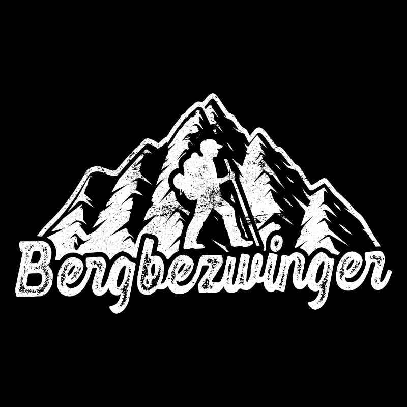Bergbezwinger Wanderer Berg Wald Wandern