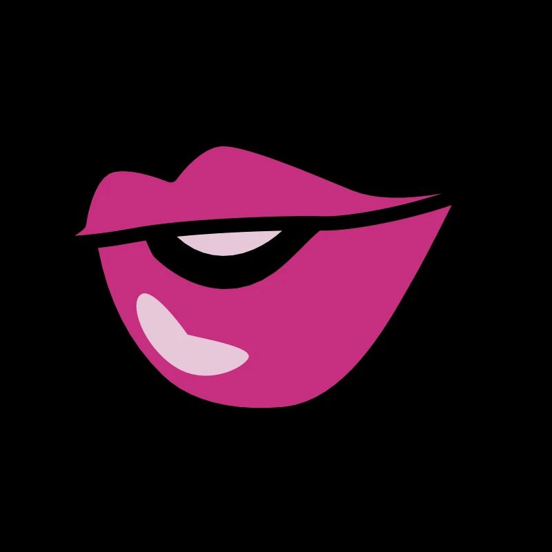 cute kissy pouting lips with a smile