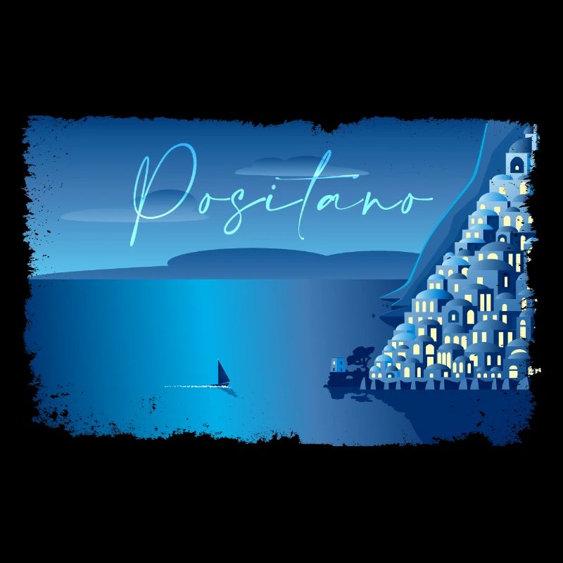 Minimal Positano Night