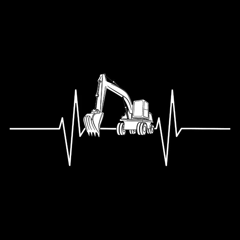 Herzschlag mit Bagger