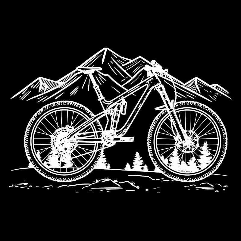 Mountainbiking Zeichnung