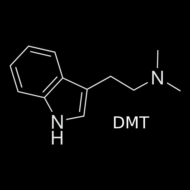 Molécule DMT - blanche avec nom