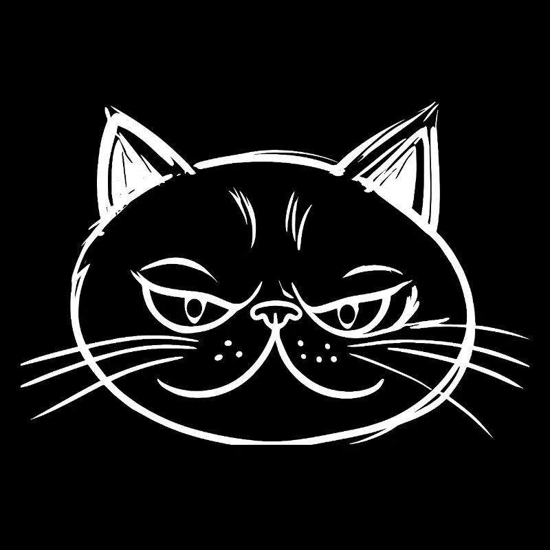 Cat with mischievous expression Drawing