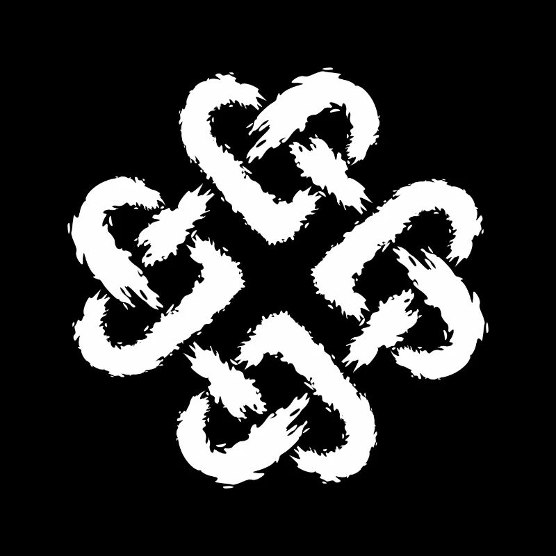 Celtic knot heart infinity white