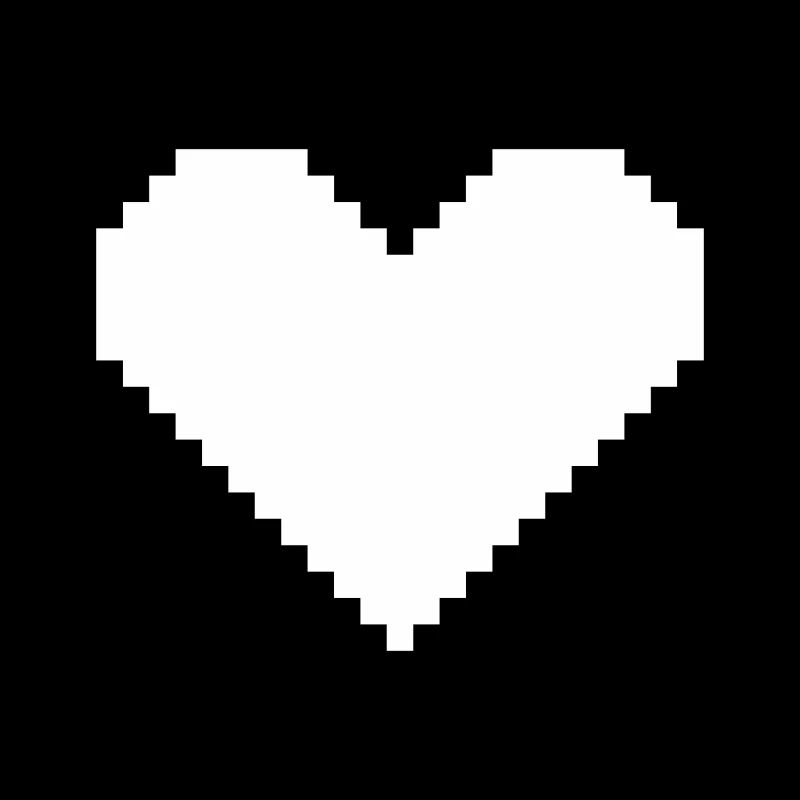 Pixel coeur blanc