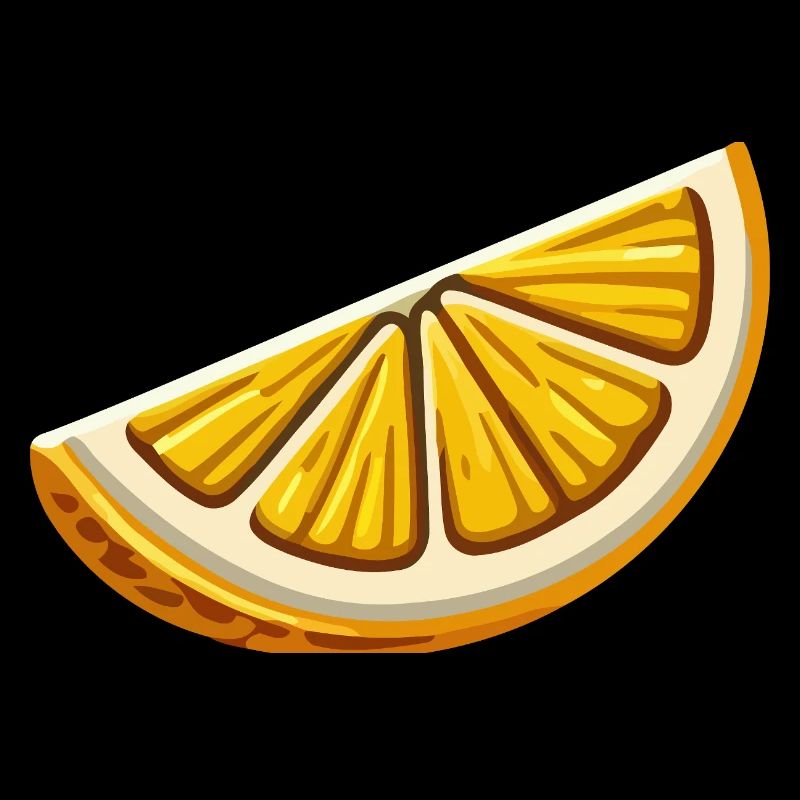 Bright cartoon orange slice
