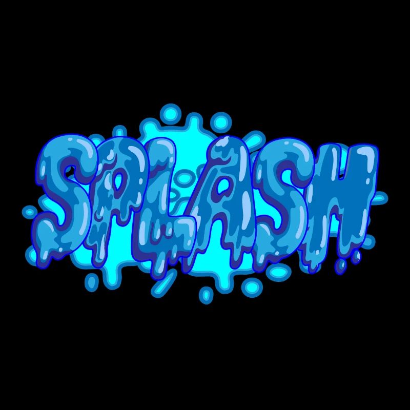 Splash graffiti lettering