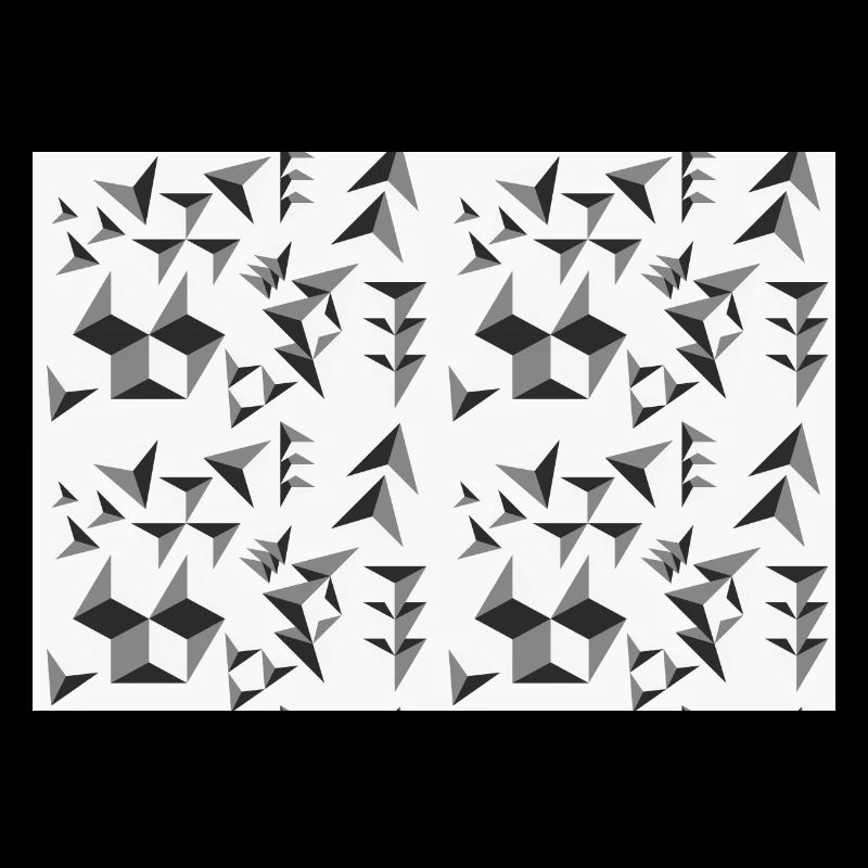 Deco pattern pyramids black and white