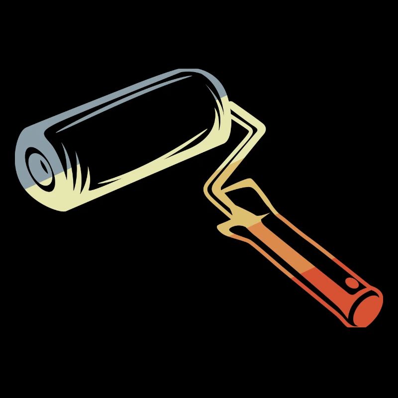 Retro Painter's Scroll Sketch