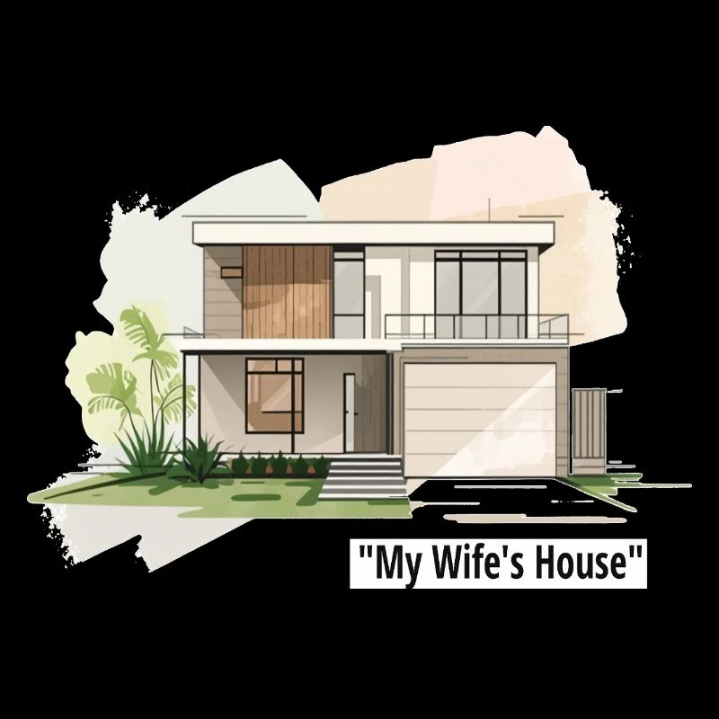 Ultramoderne Familienhausillustration